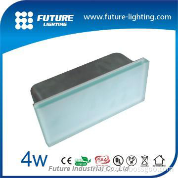 Square tile IP67 Outdoor Warm white/Cool white solar glass brick light